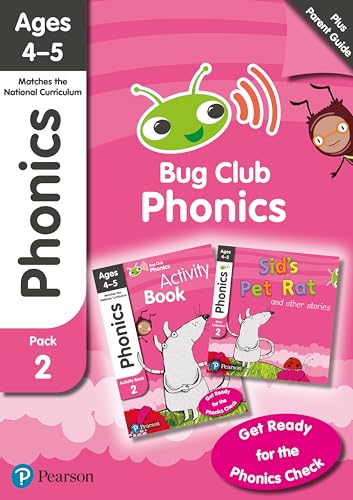 Stock image for Phonics Learn at Home Pack 2 Bug Club, Phonics Sets 46 for ages 45 Six stories Parent Guide Activity Book for sale by PBShop.store US