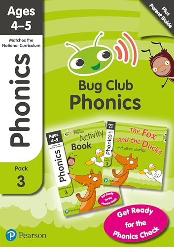 9781292377674: Bug Club Phonics Learn at Home Pack 3, Phonics Sets 7-9 for ages 4-5 (Six stories + Parent Guide + Activity Book)