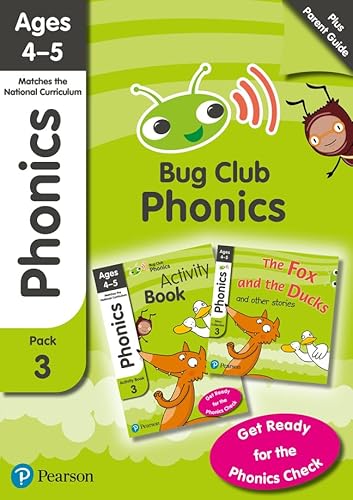 9781292377674: Bug Club Phonics Learn at Home Pack 3, Phonics Sets 7-9 for ages 4-5 (Six stories + Parent Guide + Activity Book)