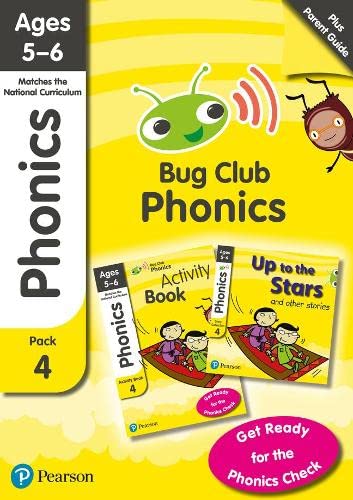 9781292377681: Phonics - Learn at Home Pack 4 (Bug Club), Phonics Sets 10-12 for ages 5-6 (Six stories + Parent Guide + Activity Book)