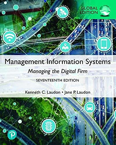 Imagen de archivo de Management Information Systems: Managing the Digital Firm, Global Edition a la venta por Textbook Campus