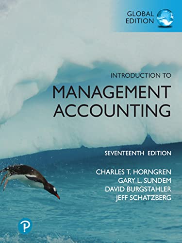 Beispielbild fr Introduction To Management Accounting [global Edition] 17 ed zum Verkauf von GreatBookPrices