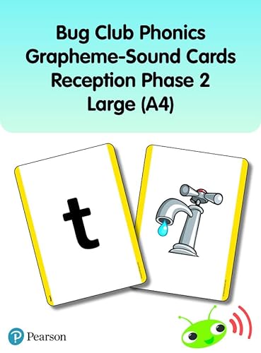 Stock image for Bug Club Phonics Grapheme-Sound Cards Reception Phase 2 Large (A4) for sale by Blackwell's