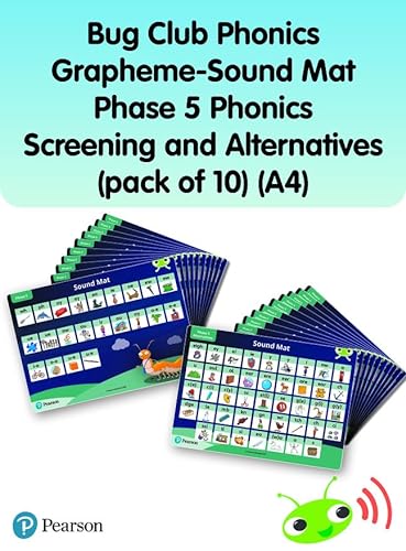 Stock image for Bug Club Phonics Grapheme-Sound Mats Phase 5 Phonics Screening and Alternatives (pack of 10) (A4) for sale by Revaluation Books