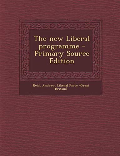 9781293048559: The New Liberal Programme