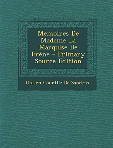 9781293433331: Memoires De Madame La Marquise De Frne
