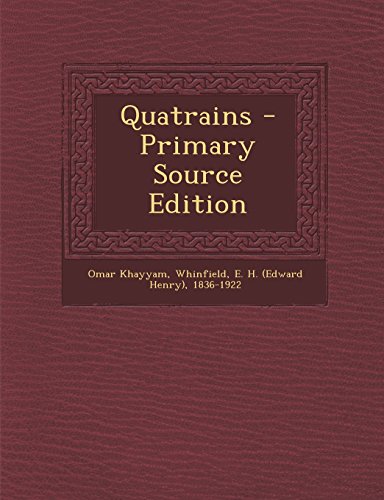 9781293465127: Quatrains - Primary Source Edition