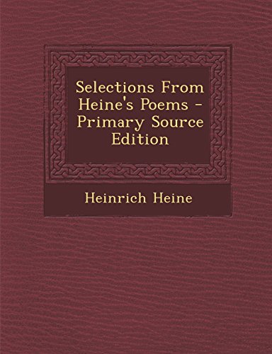 9781293696040: Selections From Heine's Poems