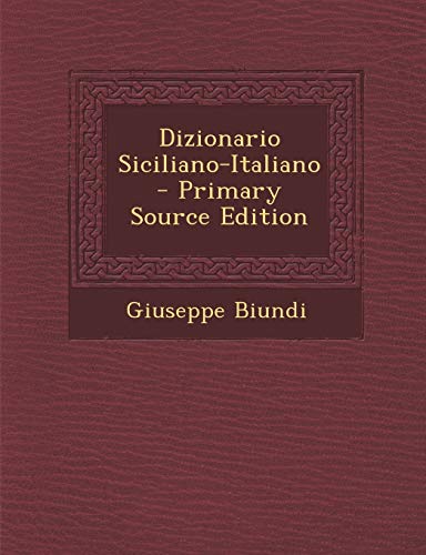 9781293807163: Dizionario Siciliano-Italiano