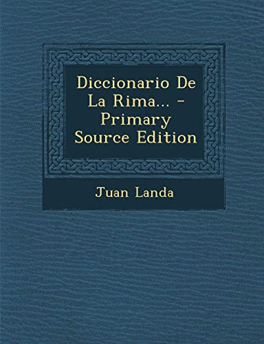 9781293810675: Diccionario De La Rima...