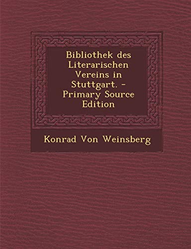9781294017196: Bibliothek des Literarischen Vereins in Stuttgart.