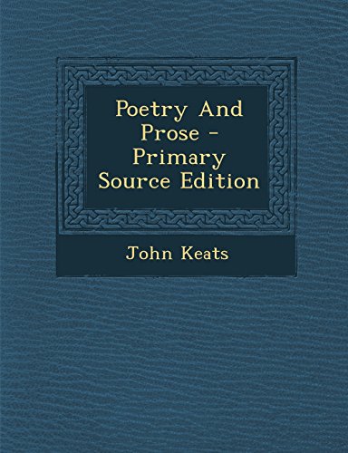 9781294842132: Poetry and Prose - Primary Source Edition