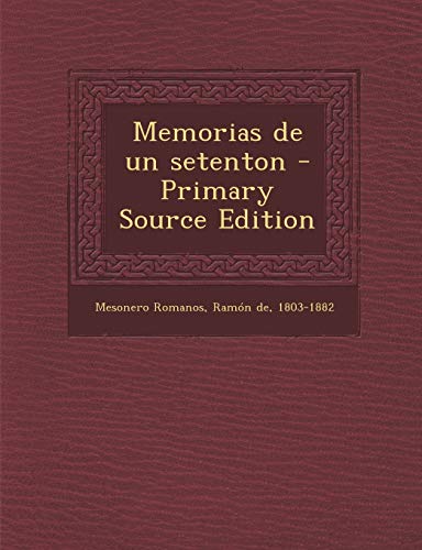 9781295045020: Memorias de un setenton