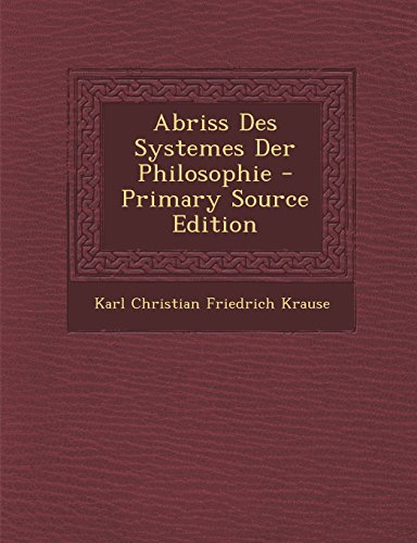 9781295437474: Abriss Des Systemes Der Philosophie
