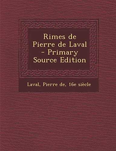 9781295562145: Rimes de Pierre de Laval