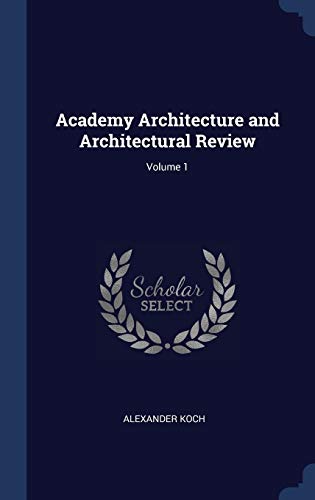 Beispielbild fr Academy Architecture and Architectural Review; Volume 1 zum Verkauf von Lucky's Textbooks