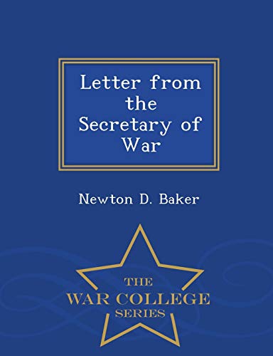 Stock image for Letter from the Secretary of War War College Series for sale by PBShop.store US