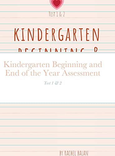 Imagen de archivo de Kindergarten Beginning and End of the Year Assessment: Test 1 & 2 a la venta por WorldofBooks