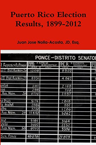 Beispielbild fr Puerto Rico Election Results, 1899-2012 zum Verkauf von PBShop.store US