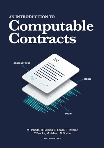 Immagine dell'editore per An Introduction to Computable Contracts venduto da Ria Christie Collections