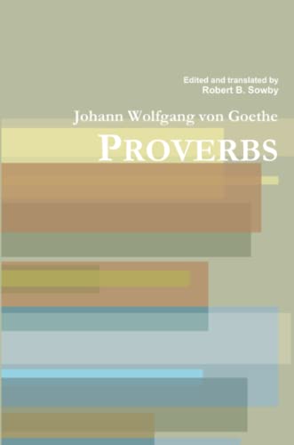 Beispielbild fr Goethe: Proverbs zum Verkauf von Lucky's Textbooks
