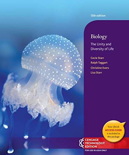 9781305010932: Biology : The Unity and Diversity of Life (Not Textbook, Access Code Only) By Christine Evers, Ralph Taggart, Lisa Starr and Cecie Starr 13th Edition(2012)