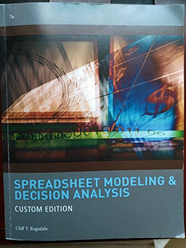 Beispielbild fr Spreadsheet Modeling & Decision Analysis zum Verkauf von BookHolders