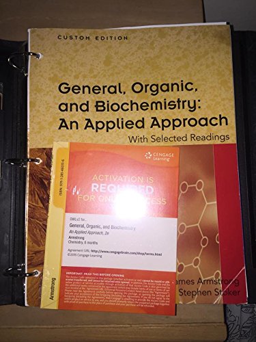 Stock image for General, Organic, and Biochemistry: An Applied Approach. 6th Edition. Loose Leaf in Binder w/ Activation Card for sale by SecondSale