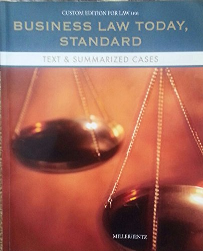 Beispielbild fr Business Law Today Standard. Text&summaried Cases zum Verkauf von Better World Books