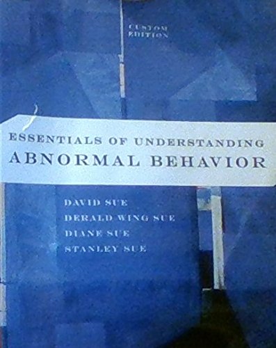Stock image for Essentials of Understanding Abnormal Behavior Custom Edition for sale by HPB-Red