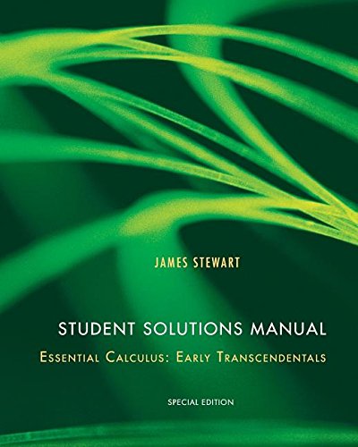 Imagen de archivo de Student Solutions Manual for Essential Calculus: Early Transcendentals (Custom Edition) a la venta por ThriftBooks-Dallas