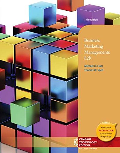 9781305035881: Business Marketing Management : B2b (Not Textbook, Access Code Only) By Thomas W. Speh and Michael D. Hutt (2012)