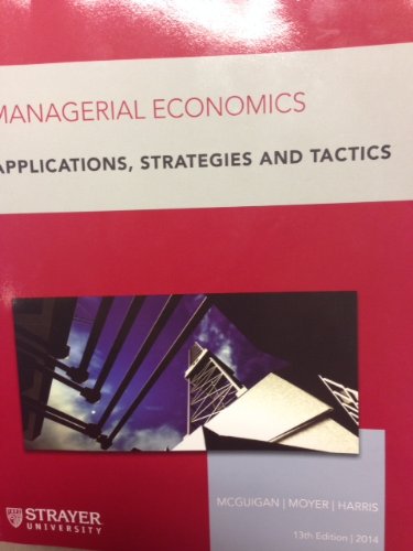 Beispielbild fr Managerial Economics Applications, Strategies and Tactics zum Verkauf von Decluttr