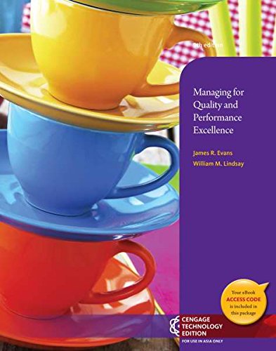 9781305043671: Managing for Quality and Performance Excellence (Not Textbook, Access Code Only) By James R. Evans and William M. Lindsay (2012, Hardcover)
