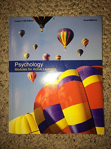 Stock image for Psychology Modules for Active Learning for sale by The Book Cellar, LLC