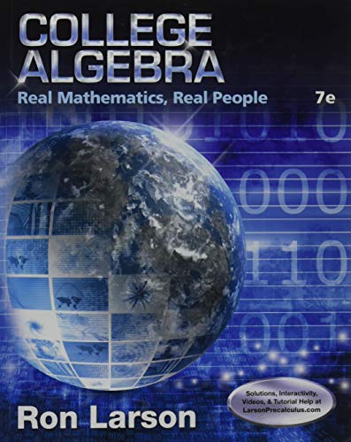 Imagen de archivo de College Algebra: Real Mathematics, Real People a la venta por Greenway