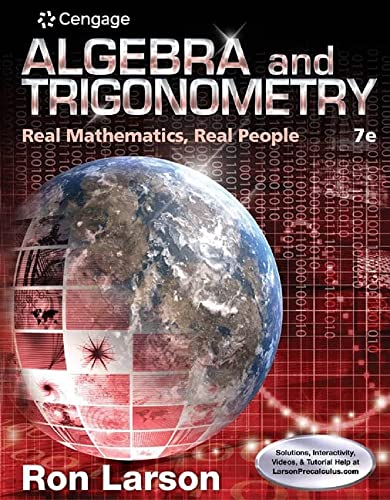 Stock image for Algebra and Trigonometry: Real Mathematics, Real People for sale by Chiron Media