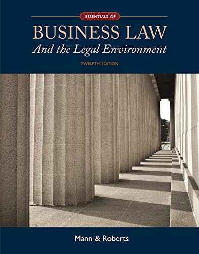 Imagen de archivo de Essentials of Business Law and the Legal Environment a la venta por CANUSA, LLC