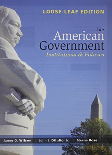 Beispielbild fr American Government: Institutions and Policies zum Verkauf von HPB-Red