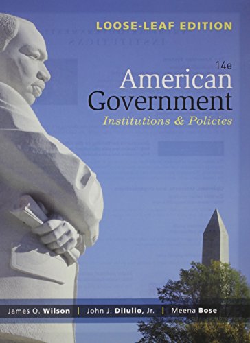 9781305081215: American Government: Institutions & Policies: Institutions and Policies
