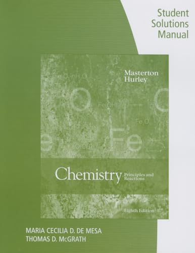 Beispielbild fr Student Solutions Manual for Masterton/Hurley's Chemistry: Principles and Reactions, 8th zum Verkauf von BooksRun