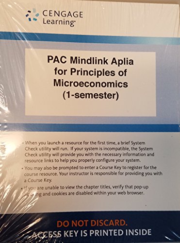 Stock image for PAC Mindlink Aplia For Principles of Microeconomics (1-Semester) for sale by SGS Trading Inc