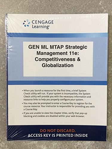 9781305103542: Mindink for Mindtap? Management, 1 Term (6 Months) Printed Access Card for Hitt/ireland/hoskisson's Strategic Management: Concepts and Cases: Competitiveness and Globalization, 11th Edition