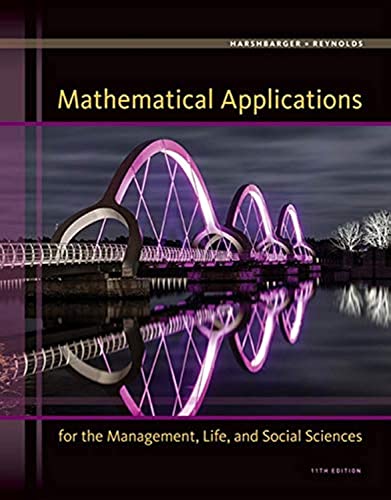 Imagen de archivo de Mathematical Applications for the Management, Life, and Social Sc a la venta por Hawking Books