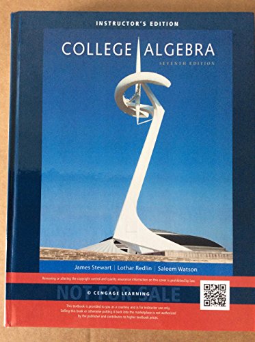 Beispielbild fr College Algebra 7th.ed. stewart I.E. zum Verkauf von BooksRun