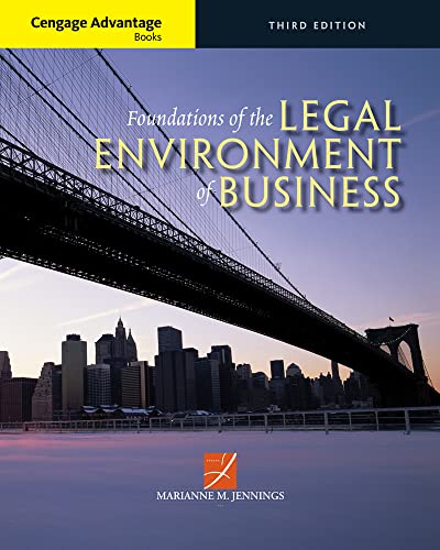 Beispielbild fr Cengage Advantage Books: Foundations of the Legal Environment of Business zum Verkauf von BooksRun