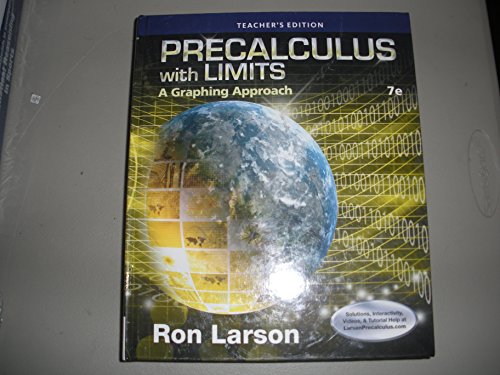 

Precalculus With Limits A Graphing Approach 7th Edition Teacher's Edition