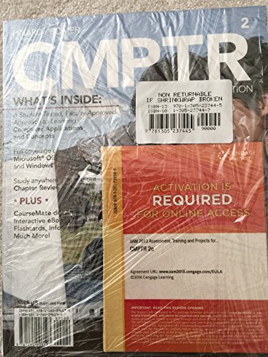 Stock image for Bundle: CMPTR2 + SAM 2013 Assessment, Training and Projects with MindTap Reader for CMPTR V3. 0 Multi-Term Printed Access Card for sale by Better World Books