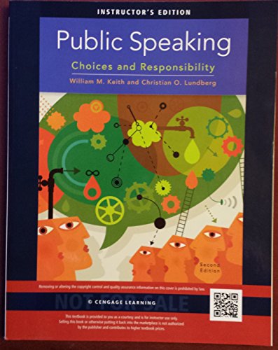 Beispielbild fr Public Speaking: Choices and Responsibility zum Verkauf von BooksRun