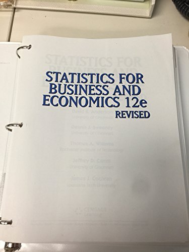 Beispielbild fr Statistics for Business & Economics, Revised, Loose-leaf Version zum Verkauf von SecondSale